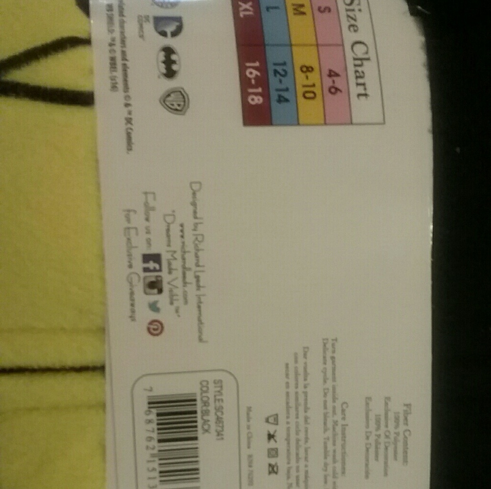 DC Comics batgirl one piece hooded pajama - Picture 3 of 3